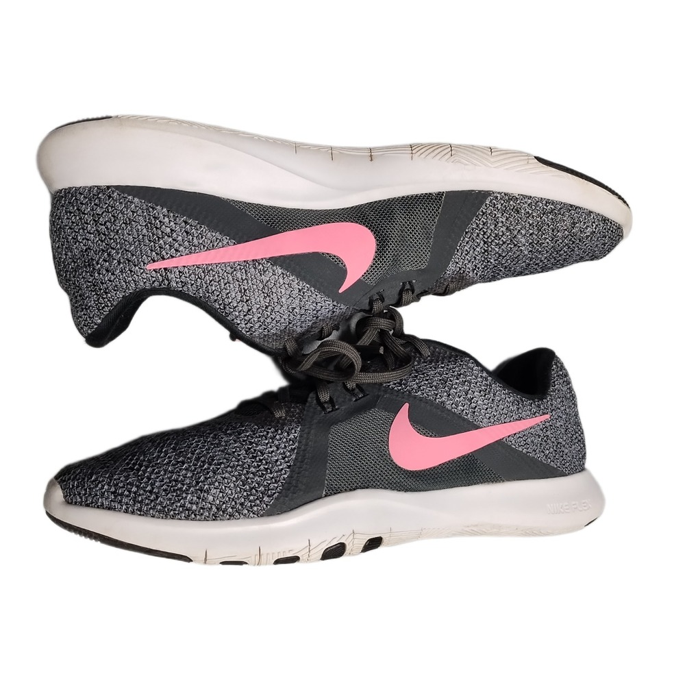 Nike Flex Trainer 8 Running Shoes Womens 11.5 Multi Synthetic Lace Up 924339-006